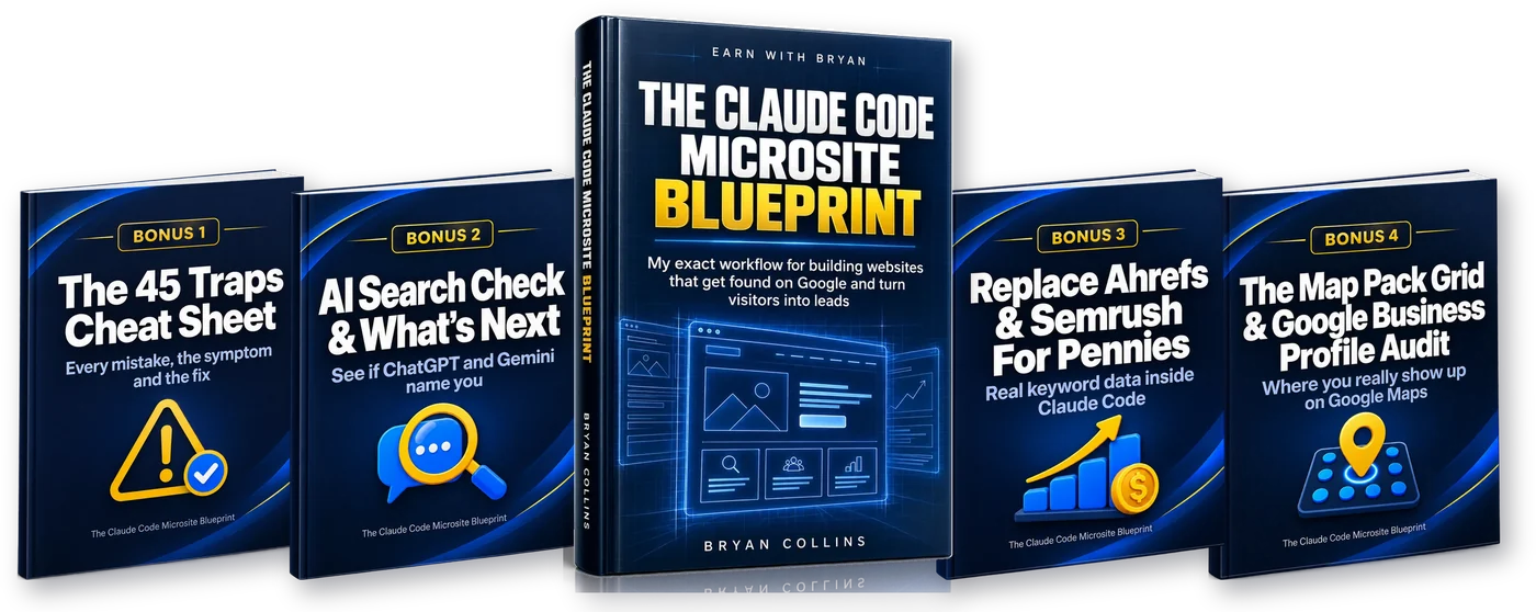 The Claude Code Microsite Blueprint and its four bonuses