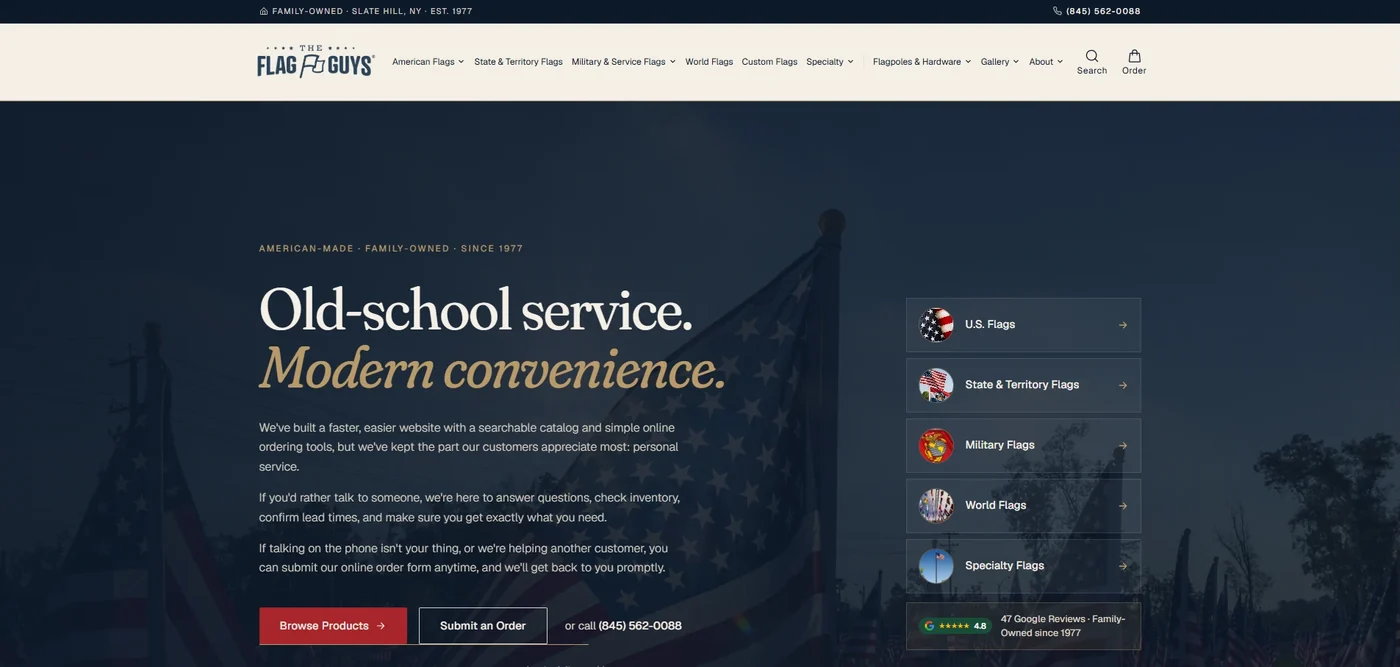 The Flag Guys homepage